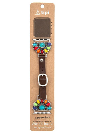 SEMI FLORAL GEM WATCH BAND