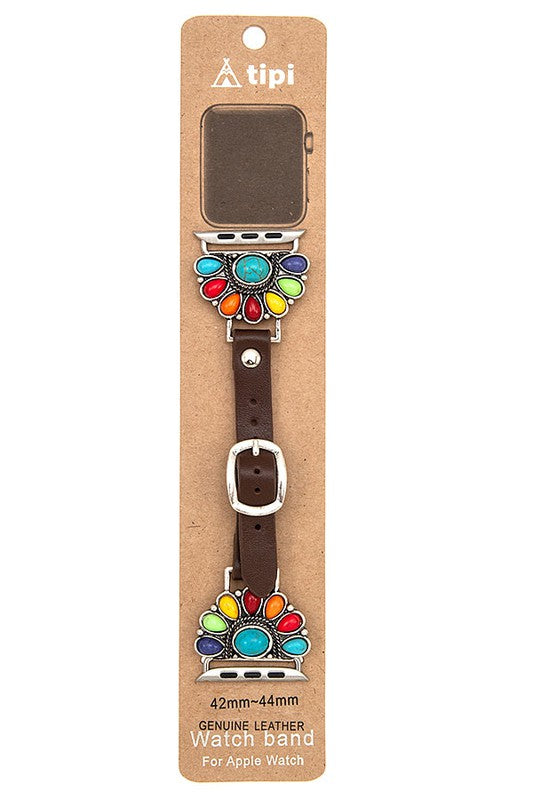 SEMI FLORAL GEM WATCH BAND