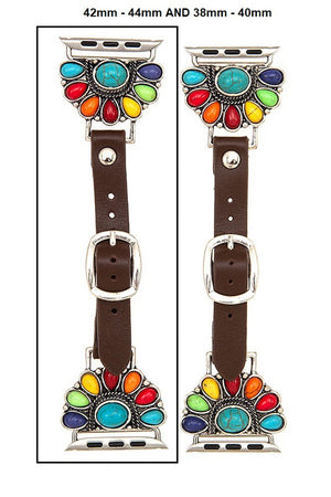 SEMI FLORAL GEM WATCH BAND "42mm - 44mm"