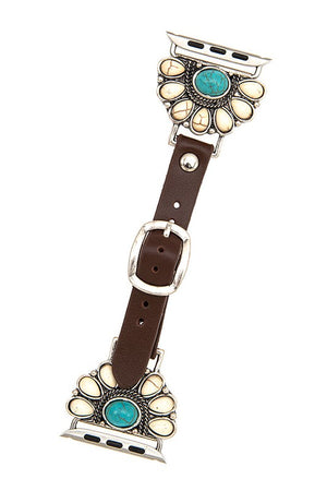 SEMI FLORAL GEM WATCH BAND