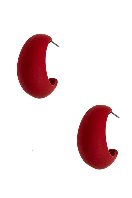 PUFF CRESCENT FASHION EARRING