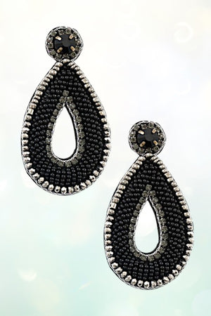 MIX JEWEL BEADED TEARDROP EARRING