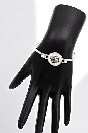 SEASHELL ETCHED BANGLE BRACELET