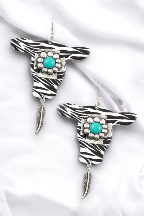 Bull Head Dangle Earring