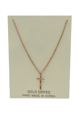 Thin Cross Pendant Necklace