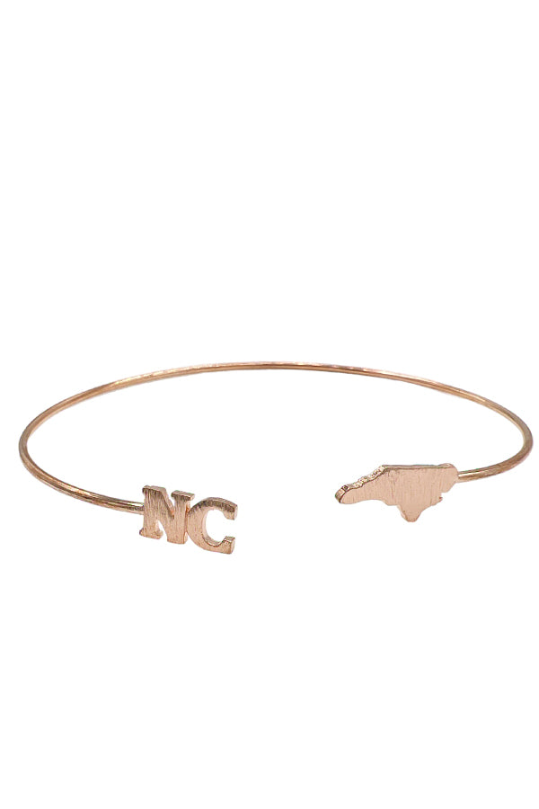 North Carolina State Tip Cuff Bracelet