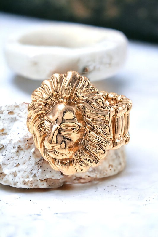 Lion Head Stretch Ring