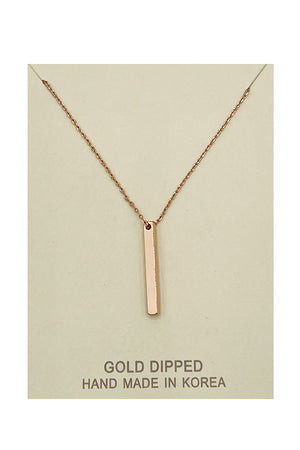 Bar Drop Pendant Necklace