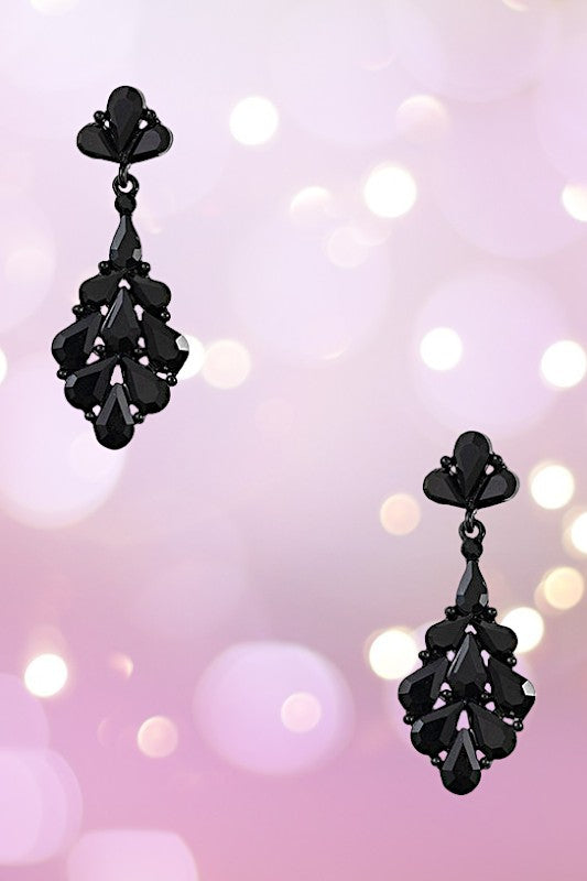 CRYSTAL GEM DANGLE DROP EARRING