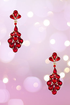 CRYSTAL GEM DANGLE DROP EARRING