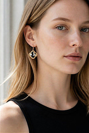 CLOVER ACETATE DROP EARRING