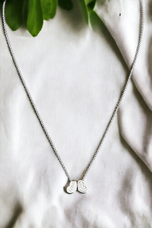 Double Heart Pendant Necklace