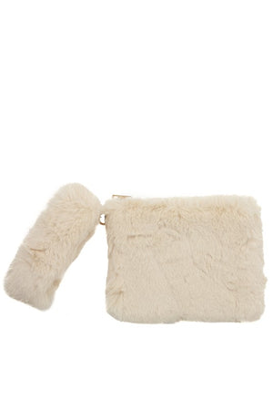 Faux Fur Mini Clutch Bag