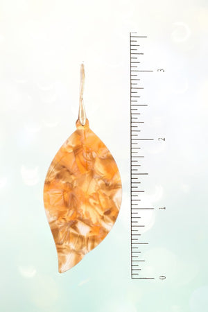 ACETATE LEAF DROP EARRING