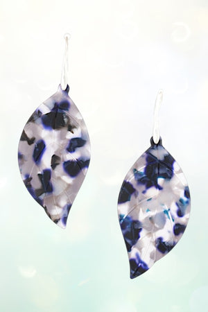 ACETATE LEAF DROP EARRING