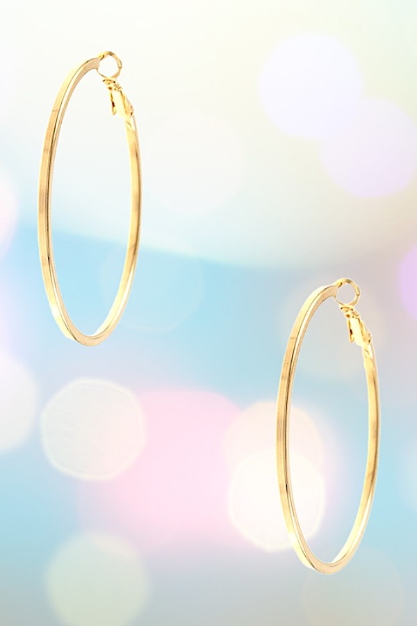 SOLID HOOP EARRING