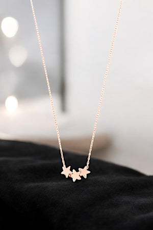 TRIPLE LINK STAR PENDANT COLLAR NECK