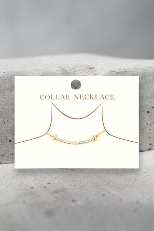 CZ PAVE CURVE PENDANT NECKLACE