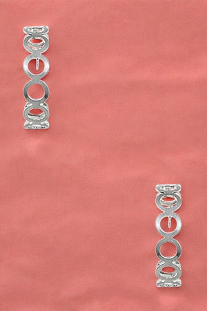 CIRCLE LINK SEMI HOOP EARRING