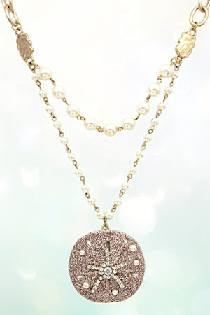 SAND DOLLAR PENDANT NECKLACE SET