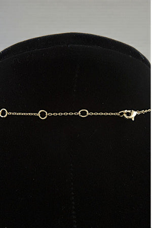 CZ STONE BAR PENDANT COLLAR NECKLACE
