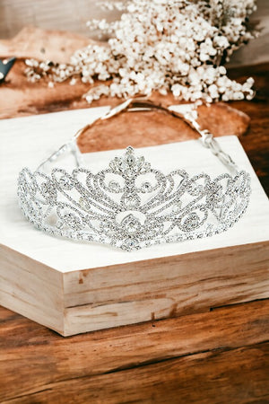 Swirl Rhinestone Pave Tiara