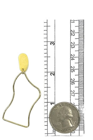 WIRE ABSTRACT SHAPE DROP EARRING
