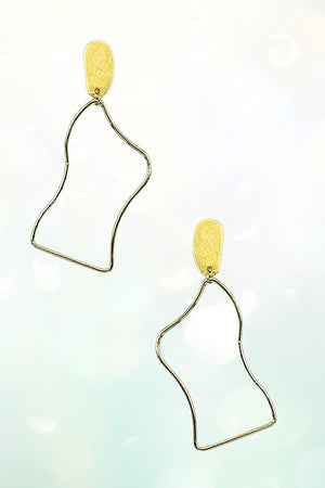 WIRE ABSTRACT SHAPE DROP EARRING