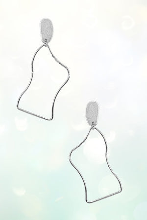WIRE ABSTRACT SHAPE DROP EARRING