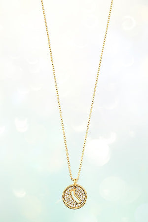 CA STATE CUT OUT CZ STONE PAVE COIN PENDANT NECKLACE