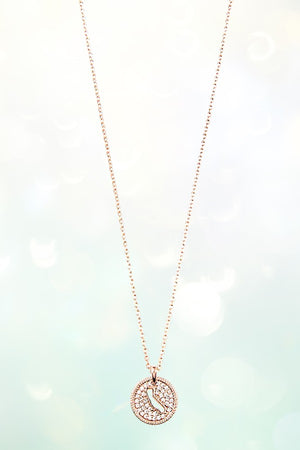 CA STATE CUT OUT CZ STONE PAVE COIN PENDANT NECKLACE