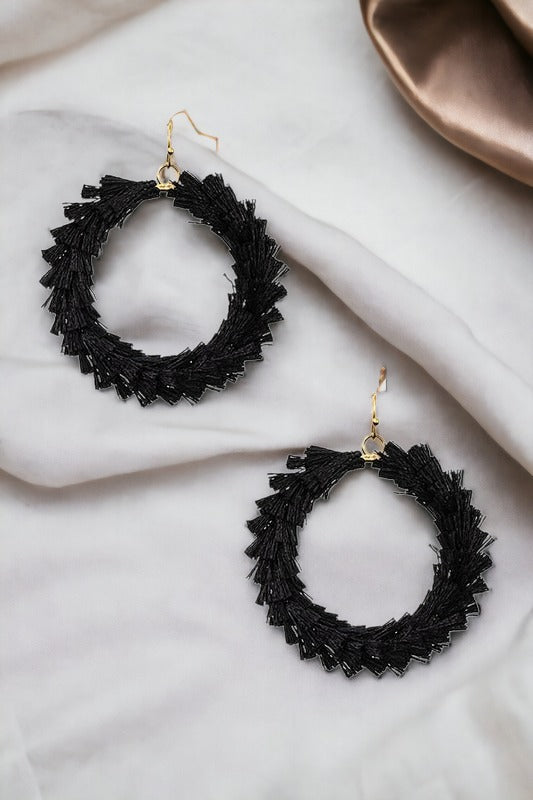 Tassel Hoop Drop Earring