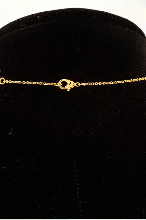 DOUBLE HEART STATION PENDANT NECKLACE