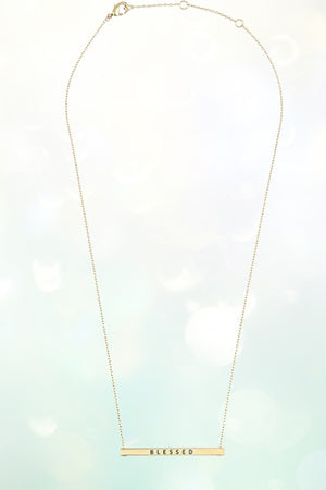 BLESSED BAR PENDANT NECKLACE