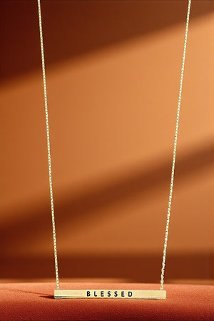 BLESSED BAR PENDANT NECKLACE