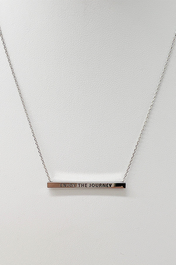 ENJOY THE JOURNEY Bar Pendant Necklace