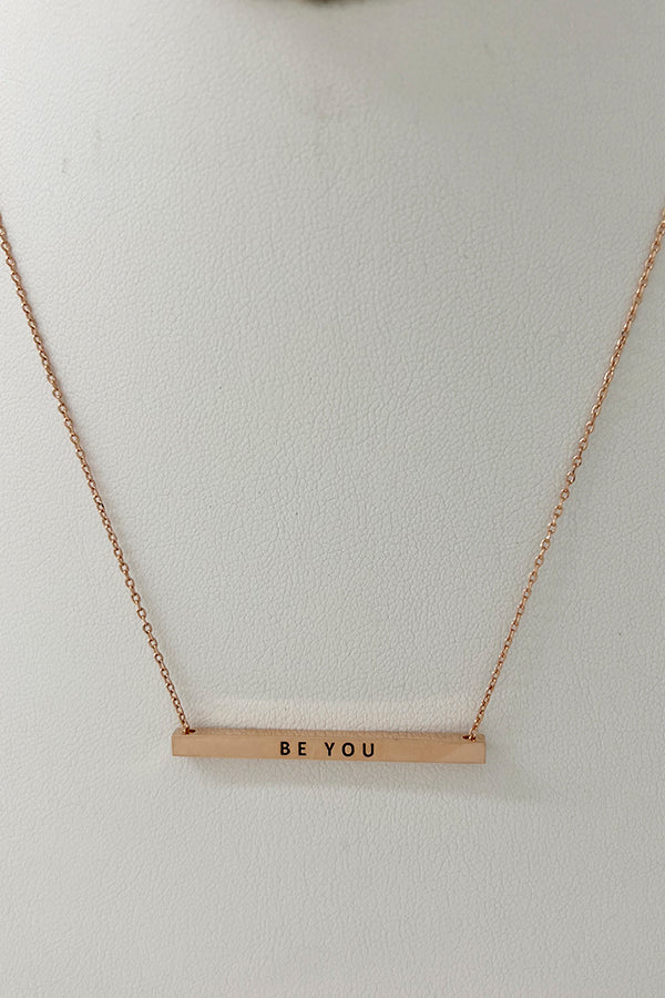 Be You Bar Pendant Necklace