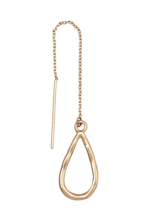 TEARDROP WIRE CHAIN DROP EARRING