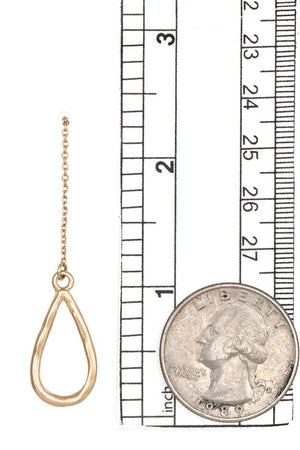 TEARDROP WIRE CHAIN DROP EARRING