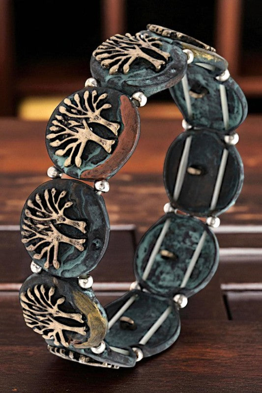 TREE OF LIFE LINK STRETCH BRACELET