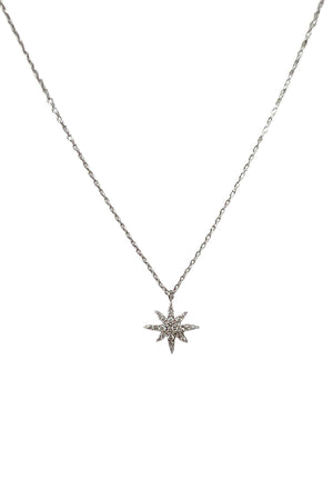 Star Stone Pave Pendant Necklace