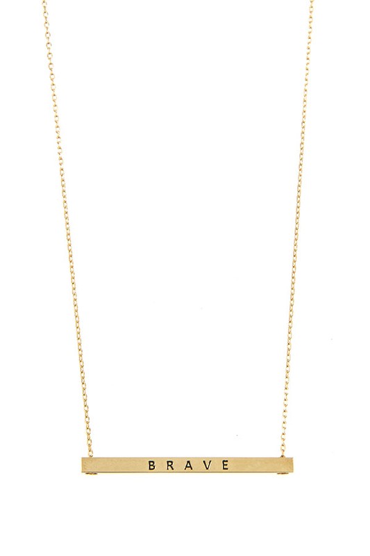 Brave Bar Pendant Necklace