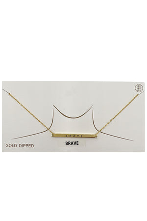 Brave Bar Pendant Necklace