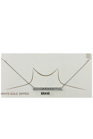 Brave Bar Pendant Necklace