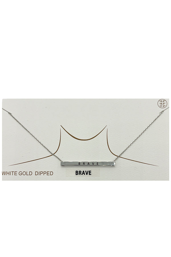 Brave Bar Pendant Necklace