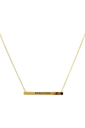 Beautiful Bar Pendant Necklace