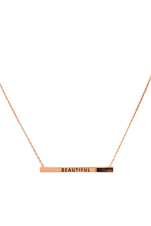 Beautiful Bar Pendant Necklace