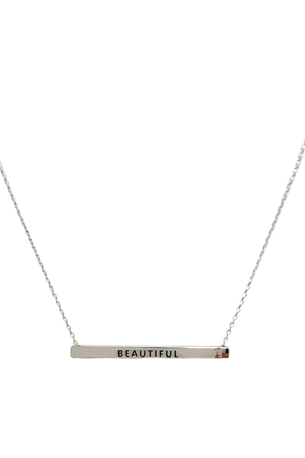 Beautiful Bar Pendant Necklace