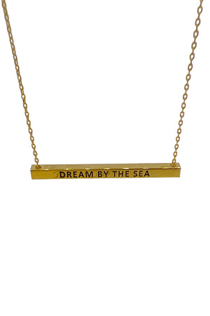 DREAM BY THE SEA Bar Pendant Necklace