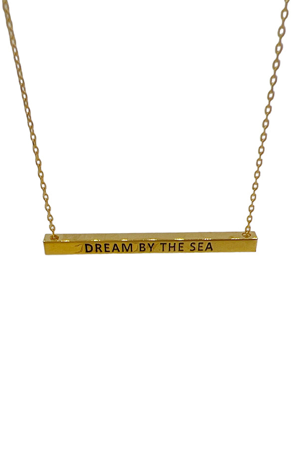 DREAM BY THE SEA Bar Pendant Necklace